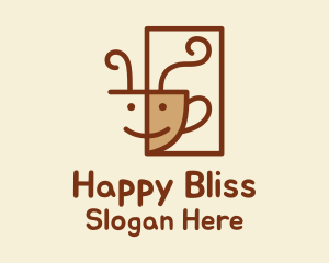 Happy Coffee Cup  logo design