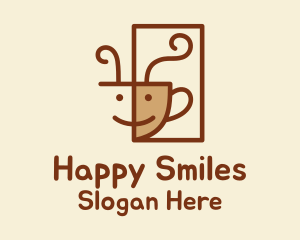 Happy Coffee Cup  logo design