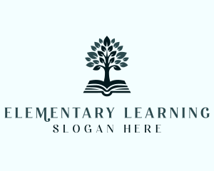 Tree Book Learning logo design