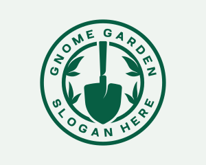 Garden Shovel Leaves logo design