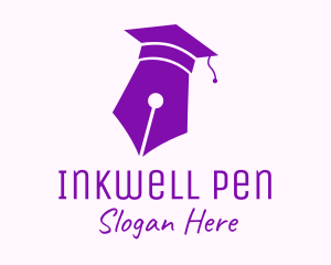 Graduation Cap Pen logo design