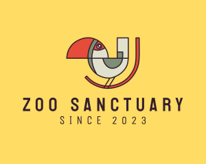 Geometric Toucan Aviary logo design