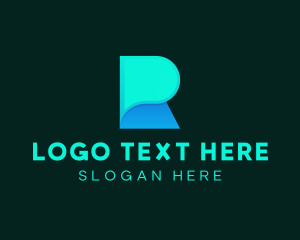 Modern Tech Business Letter R logo