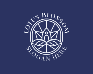 Yoga Lotus Meditation logo design