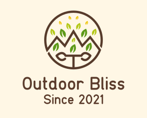 Outdoor Mountain Leaf logo design