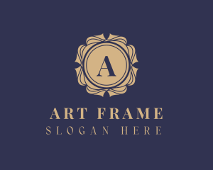 Golden Mandala Frame logo design