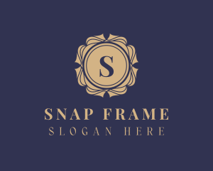 Golden Mandala Frame logo design