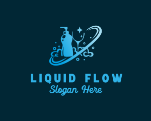 Cleaning Dishwashing Liquid  logo design