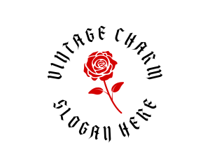 Gothic Flower Rose logo