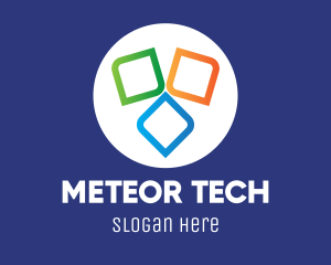 Multicolor Tech Software logo design