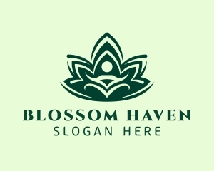 Green Guru Lotus  logo design