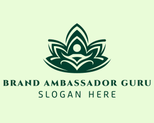 Green Guru Lotus  logo design