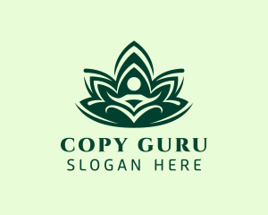 Green Guru Lotus  logo design