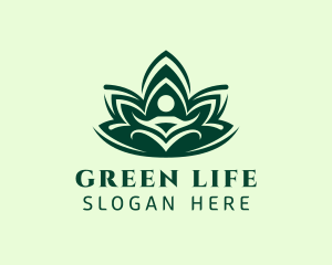 Green Guru Lotus  logo design