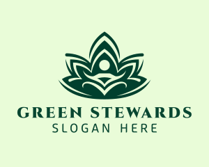 Green Guru Lotus  logo design