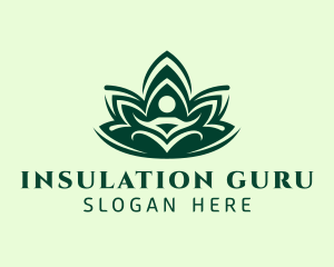 Green Guru Lotus  logo design