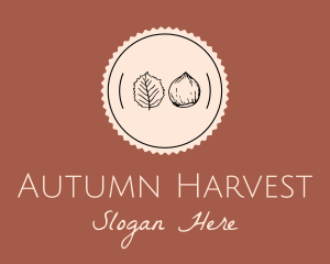 Autumn Chestnut Leaf logo design