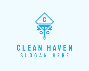 Clean Squeegee Housekeeper logo design