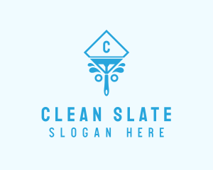 Clean Squeegee Housekeeper logo design