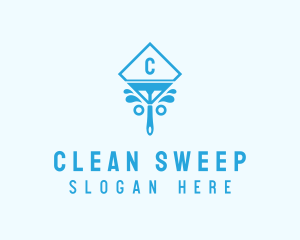 Clean Squeegee Housekeeper logo design