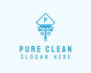 Clean Squeegee Housekeeper logo design