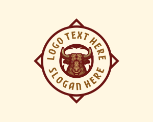 Cattle Livestock Meat Logo