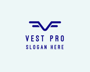 Pilot School Letter V logo design