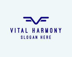 Pilot School Letter V logo design