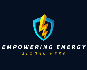 Electric Energy Shield logo design