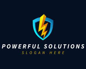 Electric Energy Shield logo design