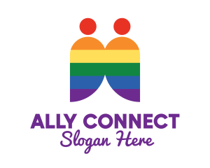 Rainbow Gay Couple  logo