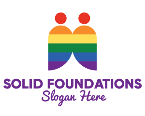 Rainbow Gay Couple  logo