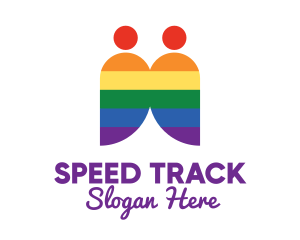 Rainbow Gay Couple  logo