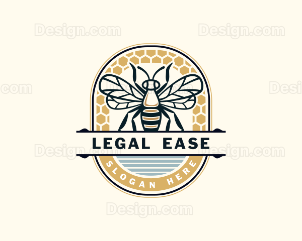 Hexagon Bee Insect Logo