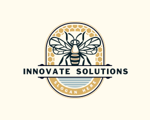Hexagon Bee Insect  Logo