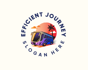 Tourist Bus Travel logo design