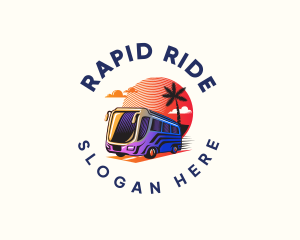 Tourist Bus Travel logo design