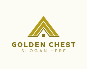 Gold House Roof logo design