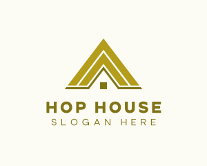 Gold House Roof logo design