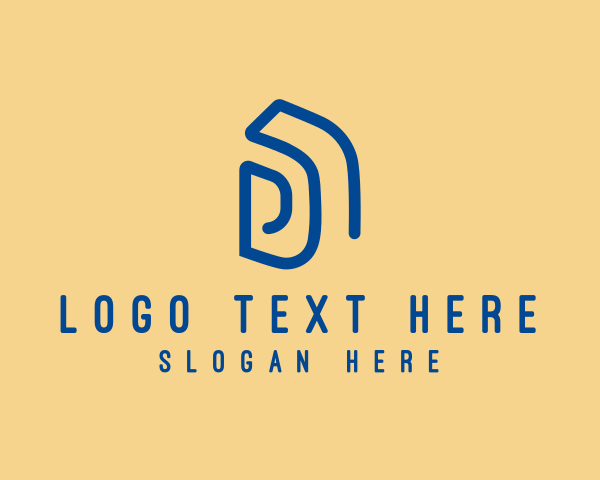 Digital Spiral Letter D logo