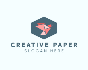 Geometric Origami Bird logo