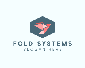 Geometric Origami Bird logo