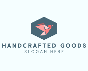 Geometric Origami Bird logo