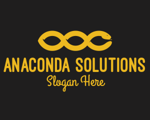 Golden Snake Chain logo design