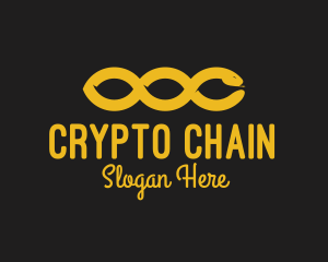 Golden Snake Chain logo design