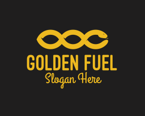 Golden Snake Chain logo design