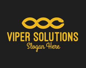 Golden Snake Chain logo design