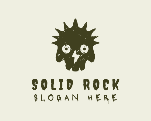 Bolt Punk Skull Bar logo design