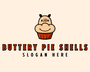 Hippo Cupcake Bakery logo design