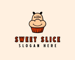 Hippo Cupcake Bakery logo design